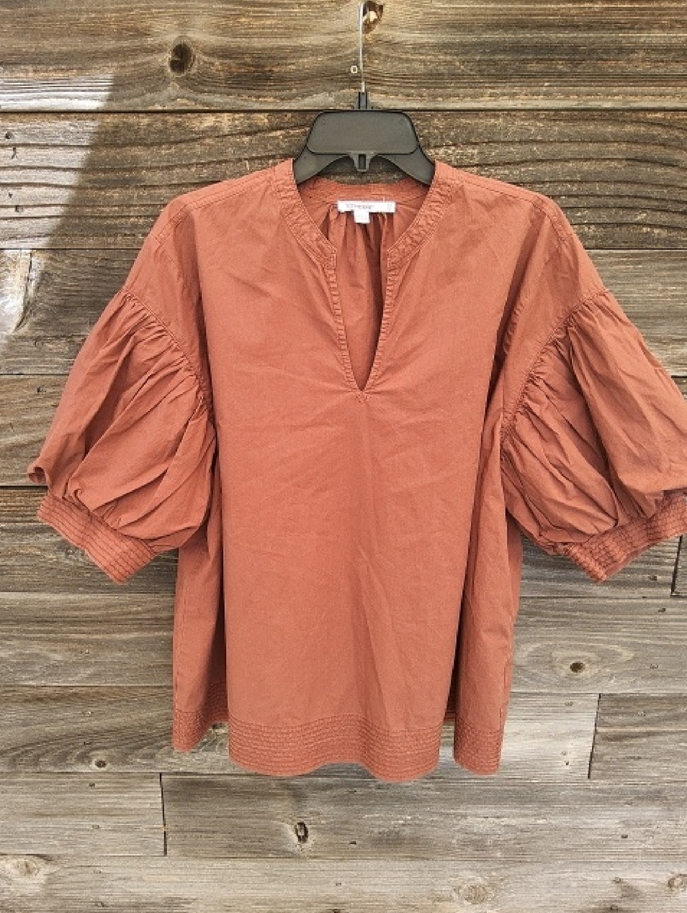 Chico's Brown Short Sleeved Blouse Size 18